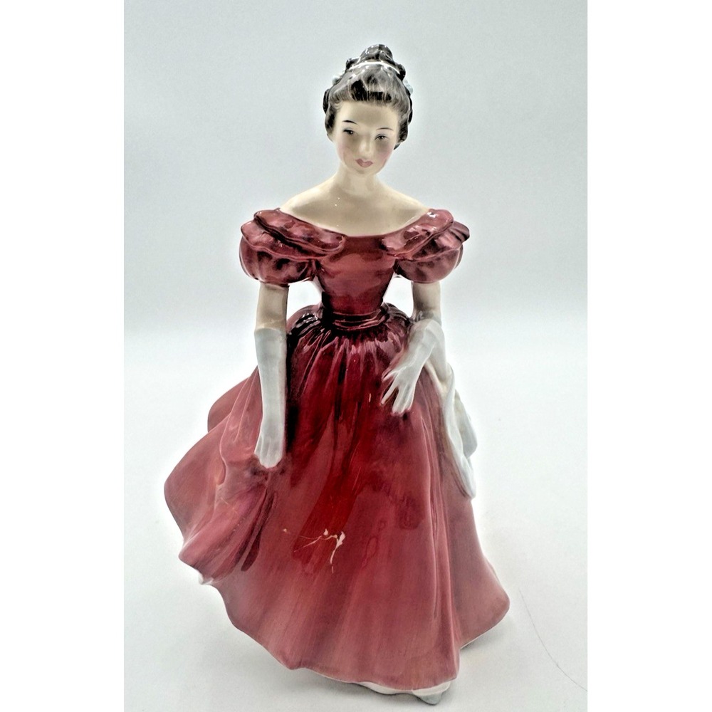 Royal Doulton Winsome HN 2220 Lady Figurine Red Dress Bone China England